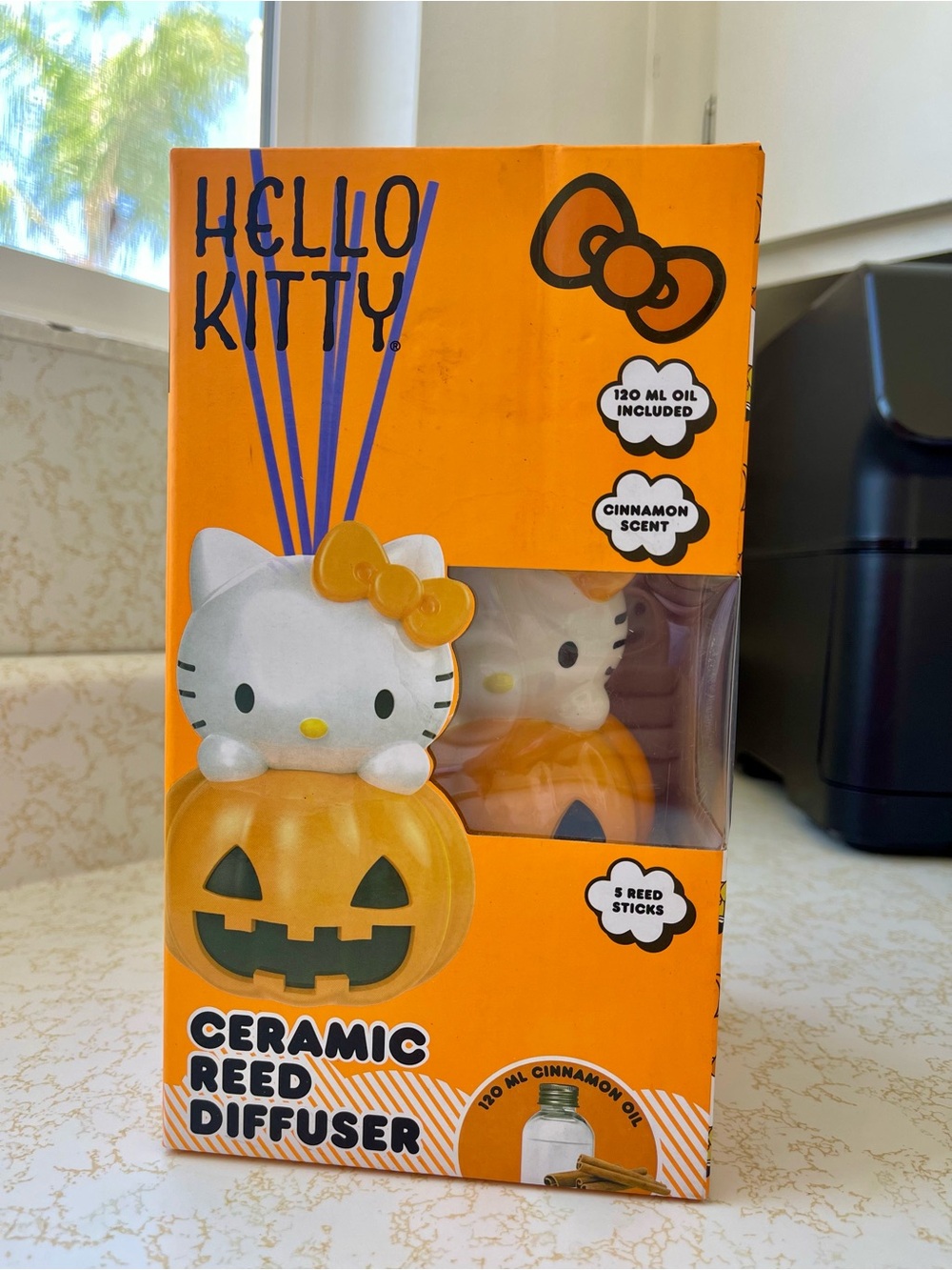 SANRIO HELLO KITTY JACK O LANTERN PUMPKIN ROOM REED DIFFUSER CINNAMON SCENT